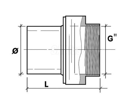 Переход ПЭ/ЛАТУНЬ PN16 SDR11 PE100 D40X1.1/4